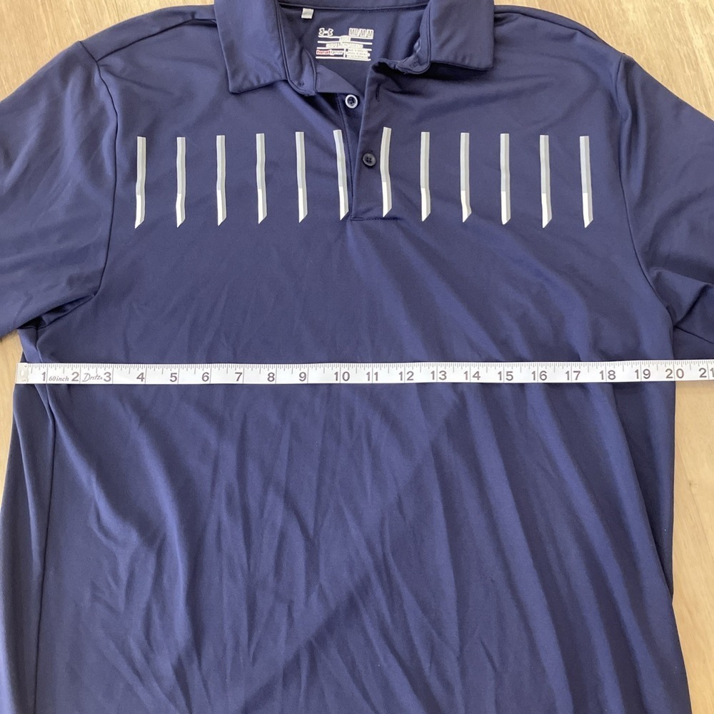 Under Armour Heat Gear Polo Blue M - Picture 3 of 5